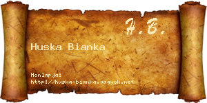 Huska Bianka névjegykártya