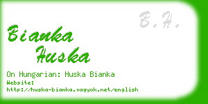 bianka huska business card